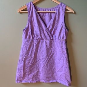 Purple nursing tank top